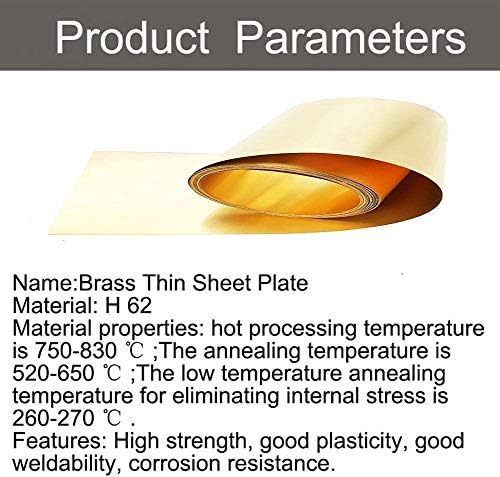 HaveFun Metal Bakar folija mesing folija Lim Band bakar pojas koža bakar Metal Working 0.3 mm, 0.3 mm*10mm * 3m mesing ploča