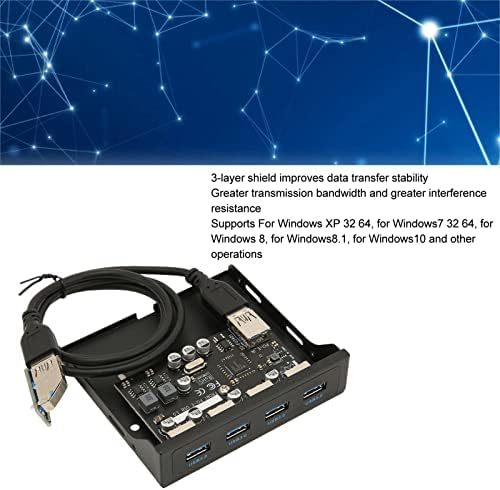 PCIE PREDNJI PANE DO USB 3.0 HUB sa 4 porta, 3,5 inčni PC prednji panel Interni čitač kartica PCIe