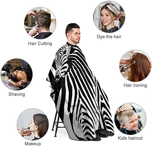 Stripes zebras brijač za rezanje kose Cape vodootporni ogrtač za šišanje sa podesivim zatvaračem učvršćivanje Frizerskih rubova