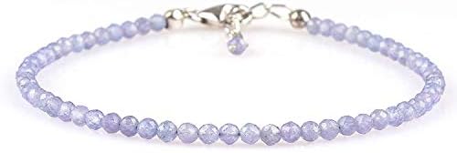 Sertifikovani tanzanite, prirodni dragulj pune perle narukvice za žene, rodni kamen, kristali za iscjeljuju energije,