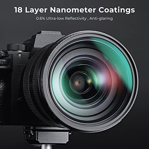 K & F Concept 72mm Crna difuzija 1/4 filter maglu Cinematični efekt filter sa 18 višeslojnih premaza za video