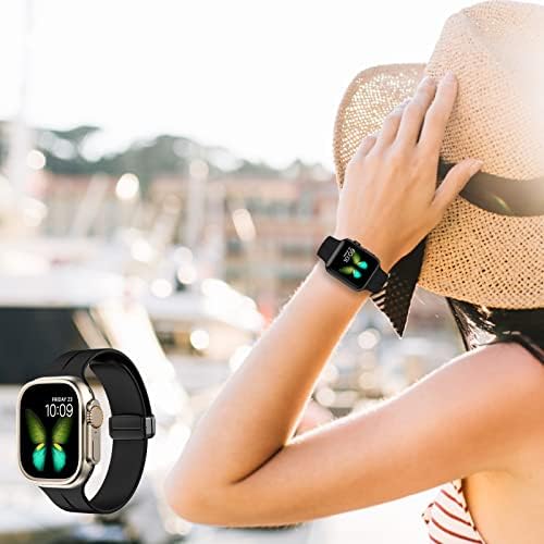 Smartvin kompatibilan sa Apple Watch Band 38mm 40mm 41mm 42mm 44mm 45mm 49mm za muškarce Žene, meka silikonske magnetne kopče Sport za zamjenu sporta, IWATCH Ultra serije 8/5 / SE / 6/1.