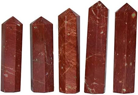 Pyramid tatva kristalna tačka olovka polirana masaža štapić Obelisk - Crveni jasper 1-1,5