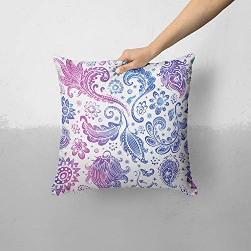 Iirov ljubičasti i plavi cvijet - prilagođeni ukrasni kućni dekor unutarnji ili vanjski jastuk za bacanje za kauč, krevet ili kauč jastuk