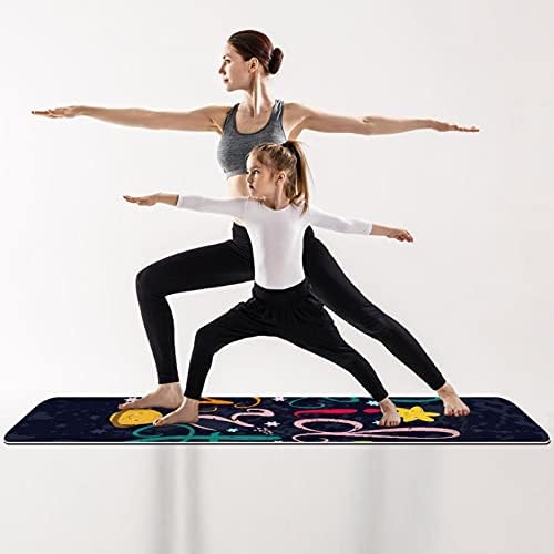 Debela neklizajuća Vježba & amp; fitnes 1/4 prostirka za jogu sa apstraktnim printom za Yoga Pilates & amp; Vježba fitnesa na podu