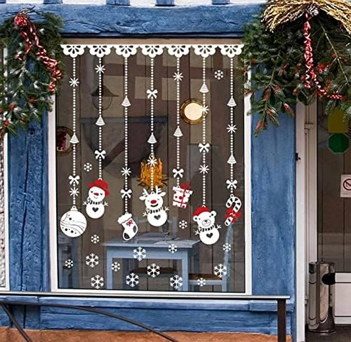 Sretan Božićni ukras za ukrašavanje zidnih naljepnica naljepnica ukrasi Garland Christmas Novogodišnji