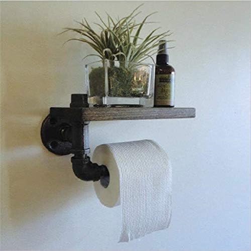 Retro papir ručnik za ručnik od punog drveta Crevo industrijski stil okvira u kupaonici Zidne viseće riječi particija, pibm