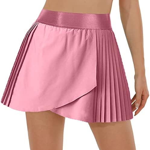 Husnainna naborana suknja za tenis za žene Atletic Golf Skort suknje za kiselo trčanje ugradbenim kratkim hlačama sa džepom