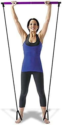 YCFBH Pilates Stick traka za otpor Bar traka za kućnu teretanu prijenosni vučni štapovi Body Workout Yoga