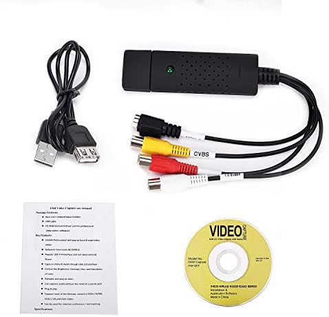TCNewcl USB audio kartica za snimanje video zapisa, VHS / VCR / HI8 do digitalnog DVD Grabber adaptera Windows 10/8/7 / XP