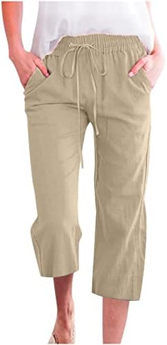 Miashui ženske ležerne hlače duge žene visoke struk široke pantalone za noge nacrtavaju elastične