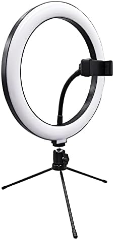 Supersonic SC-1630RGB Selfie prstenasto svjetlo sa postoljem za stativ i držačem za mobilni telefon za prijenos uživo / šminku s Zatamnjivim RGB LED osvjetljenjem u boji TikTok / YouTube/Instagram / Zoom Pozivi