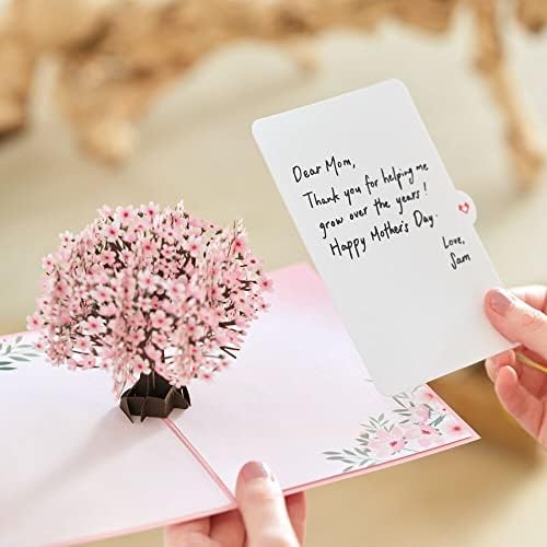 Lovepop Skočna kartica za Sretan Majčin dan Cherry Blossom, 5 x 7, poklon za mamu, 3d cvjetna čestitka za mamu