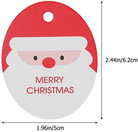 Bestoyard Santa Tags 150pcs papir Božićni poklon oznake Božićne viseće naljepnice i dekor za snijeg