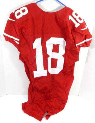 2014 San Francisco 49ers # 18 Izdana crvena dres 42 DP35651 - Neincign NFL igra rabljeni dresovi