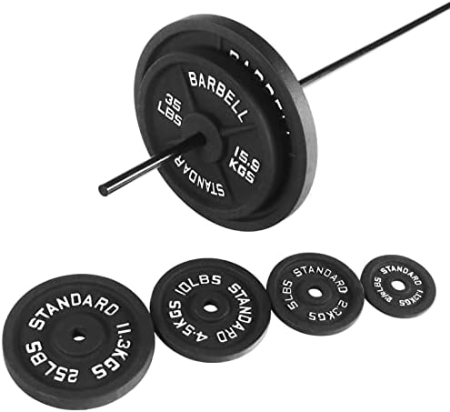 Balans od ploče od livenog gvožđa ploča za trening snage i dizanje tegova, Olimpijski ili standardni