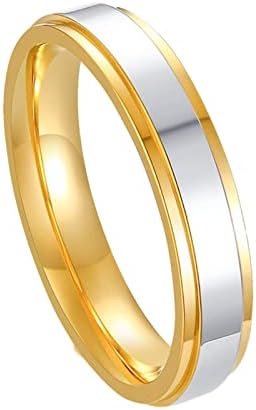 Par od nehrđajućeg čelika Zlatni prsten prodaje sjajni titanijum čelični prstenovi modni sobni prstenje