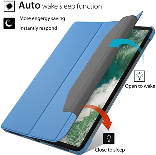 iPad Mini 6 8,3-inčni futrola, roartz plavi tanak fit pametni gumeni folio futrola tvrda pokrivačica za