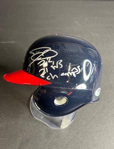 Joc Pederson - Atlanta Braves 2021 ws Champs potpisan Mini šlem PSA AL74516-MLB Mini šlemovi sa autogramom