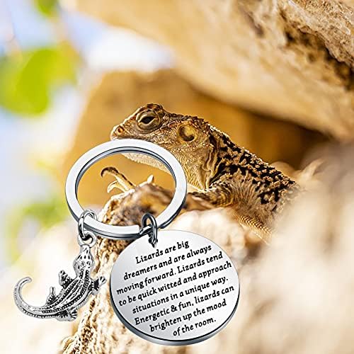 bobauna Lizard Keychain bradati zmaj nakit Reptile poklon gušteri su veliki sanjari za ljubitelja entuzijasta guštera