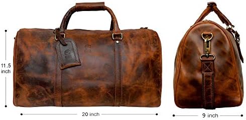 Rustikalna torba kožna torba za duffel i toaletna torba Combo - Najbolji poklon za muški ručni