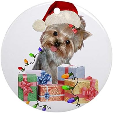 i-zehibho-i keramički okrugli ukrasi - Yorkie Santa I Belive personalizovani ručno rađeni praznični Božićni Ornamenti ideje 2019, 2.87 u prečniku
