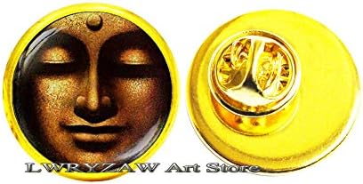 Buddha Face Brooch, joga meditacijski broš, duhovni joga poklon, budistički budistički broš, OM PIN, duhovni broš, om simbol Brooch, M165