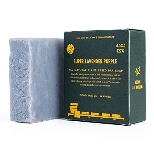 Iron Lion sapun SUPER lavanda ljubičasta organski, veganski, potpuno prirodni, biljni sapun za tijelo, lice, ruke i kupatilo