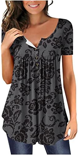 lcepcy ženske skrivene tunike za stomak, ljetne majice sa kratkim rukavima 2023, slatka majica, elegantne Casual bluze za helanke