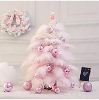 Božićno drvce ružičasto umjetno božićno jedno borovo ukras za odmor DIY TABLETOP božićno drvce