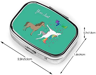 Tvoja Tetka Moja Tetka Unicornsoft Kvadratna Mini Kutija Za Pilule Organizator Metalnih Lijekova Za Putovanja