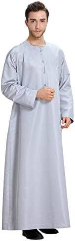 BMISEGM muns haljina muške casual muslimanske arapske srednje pune boje okruglog vrata s dugim rukavima