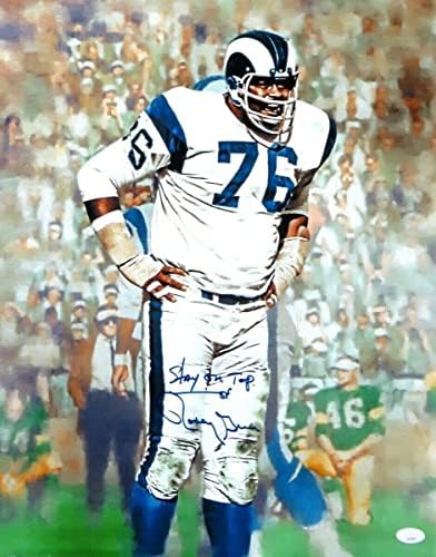 Rosey Grier potpisao je autogramirano 16x20 photo Rams Ostanite na vrhu JSA UU45795 - AUTOGREM NFL Photos