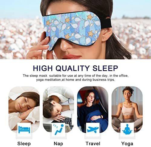 Unisex Sleep Maska za oči Narwhal-zrakoplovske noći za spavanje Spavaća maska ​​Komforna pokrivača