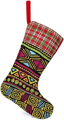 Aztec uzorak božićne praznične čarape Reverzibilna boja Promjena čarobnog zaliha za Xmas Tree