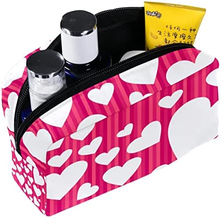 Toaletna torba, putni šminka kozmetička torba za žene muškarci, dnevno valentine crtani ružičasto srce