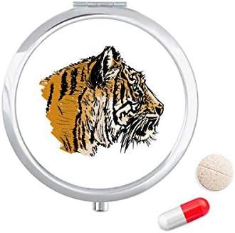 Tigrova glava krupni plan King Animal Wild Pill Case džepna kutija za skladištenje lijekova