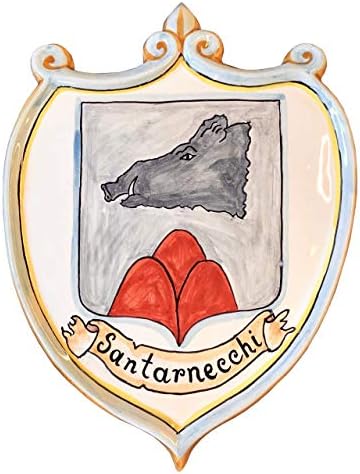 CERAMICHE D'ARTE PARRINI-italijanska keramička Art Keramika Tile prilagođena kuća porodični grb plakete dekorativna ruka obojena u Italiji Toskanski