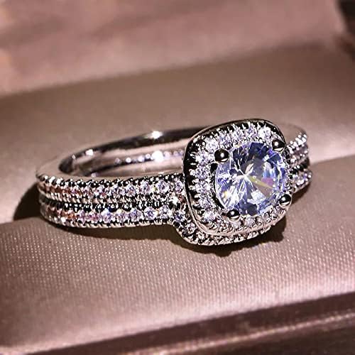 2023 Luksuzni cirkon Rhinestone prstena za prstena za vjenčanje prstena za vjenčanje prsten za