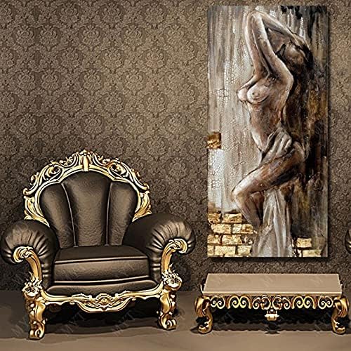BKSTJ velike veličine moderne seksi golišave slike ručno farbana djevojka slika ulje na zidu