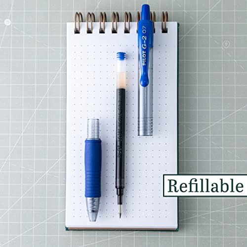 PILOT G2 Premium Refillable & uvlačenje Rolling Ball Gel olovke, Fine Point, plava Tinta, 12 računati