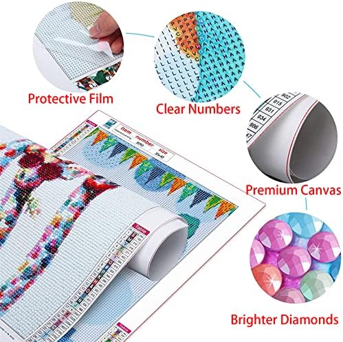 Dijamantni setovi za odrasle, Gardenia Diamond Art Kids početnik DIY 5D boja po brojevima, velikim