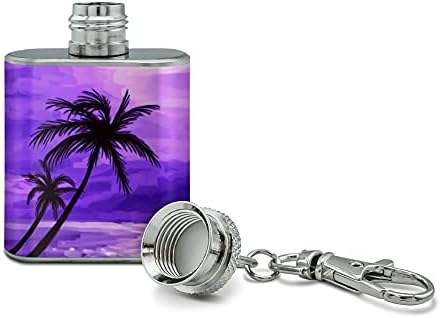 Purple Sunset plaža Palma Havaji raj Nerđajući čelik 1oz Mini lanac za ključeve