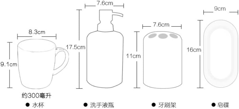 Genigw pastoralni šalica za četkicu za četkicu keramičke kupaonice za pranje za pranje kostiju Kina