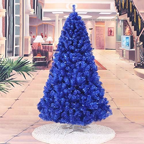 DLPY 6 stopa plava pilinga božićna drvca, vrhunska smreka sa metalnim štandom ekološki sklopivi ukrašeni drveće za odmor-plavo 6ft