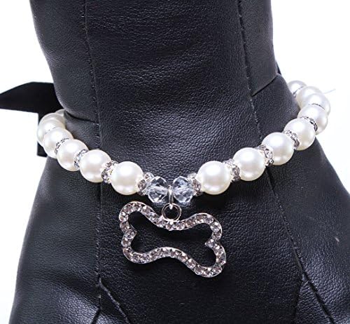 SKS PET TM pas mačka Pearls ogrlica ogrlica Bling dodatna oprema traka Bone Charm privjesak pet štene