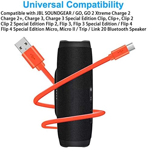 Zamjena Micro USB kabla stan punjenje kabl za napajanje kompatibilan za JBL punjenje 2 3, Flip 2 3 4, Pulse 2 Go, Clip Plus, Micro II, putovanje, punjenje 2 Plus zvučnici UE grane
