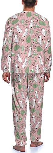 Tropski Kakadu muški set pidžame dugih rukava Loung Set PJs za putovanja u spavaću sobu