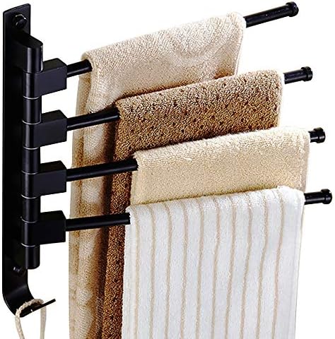 Regali za ručnike za kupaonicu, zakrenite regali za ručnike za držač za kupatilo zidne ručnike sa kukama
