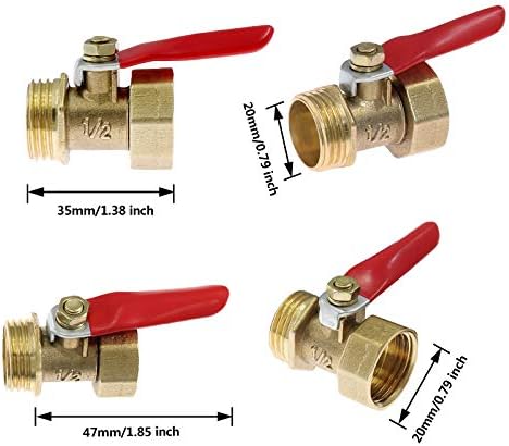Kuglasti ventil 1/2 inča NPT ženski muški Bonsicoky Air Compressor Shut Off Valve pipe Fittings for Air, Water
